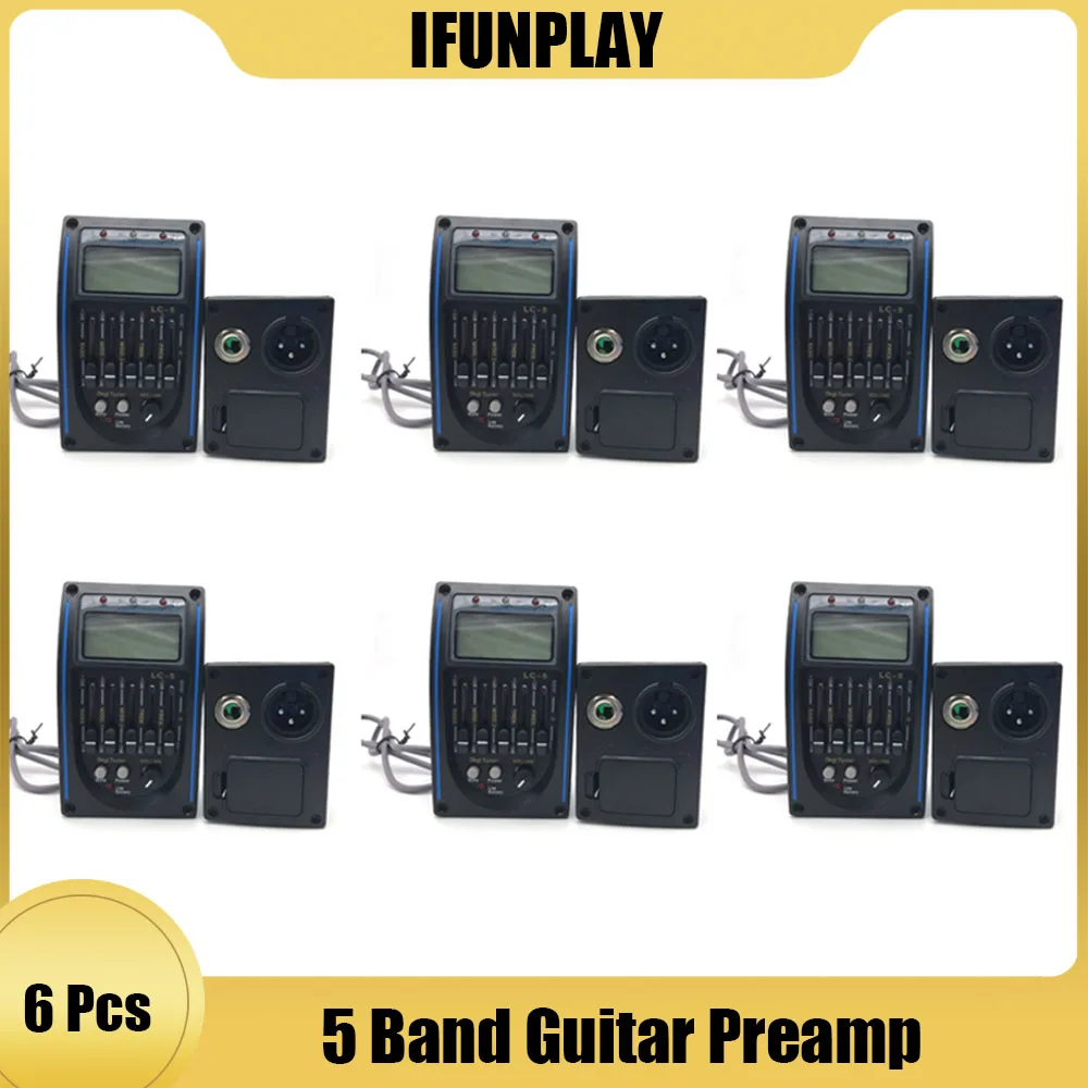 Preamp Per Chitarra Con Sintonizzatore Pickup Chitarra Acustica Pickup Per Chitarra Acustica Equalizzatore A 5 Bande Preamplificatore Per Accordatore Chitarra Elettrica