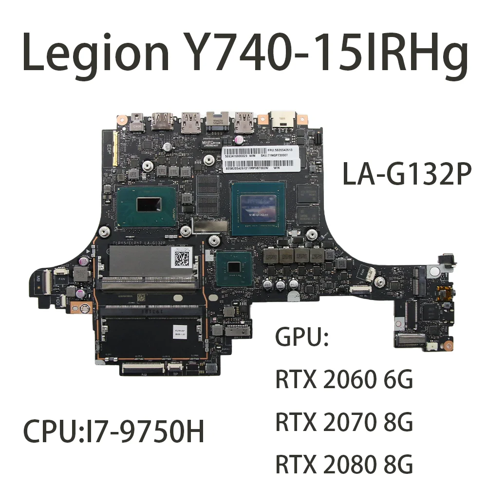 Laptop Motherboard For Legion Y740-15IRHg with CPU：I7-9750H GPU