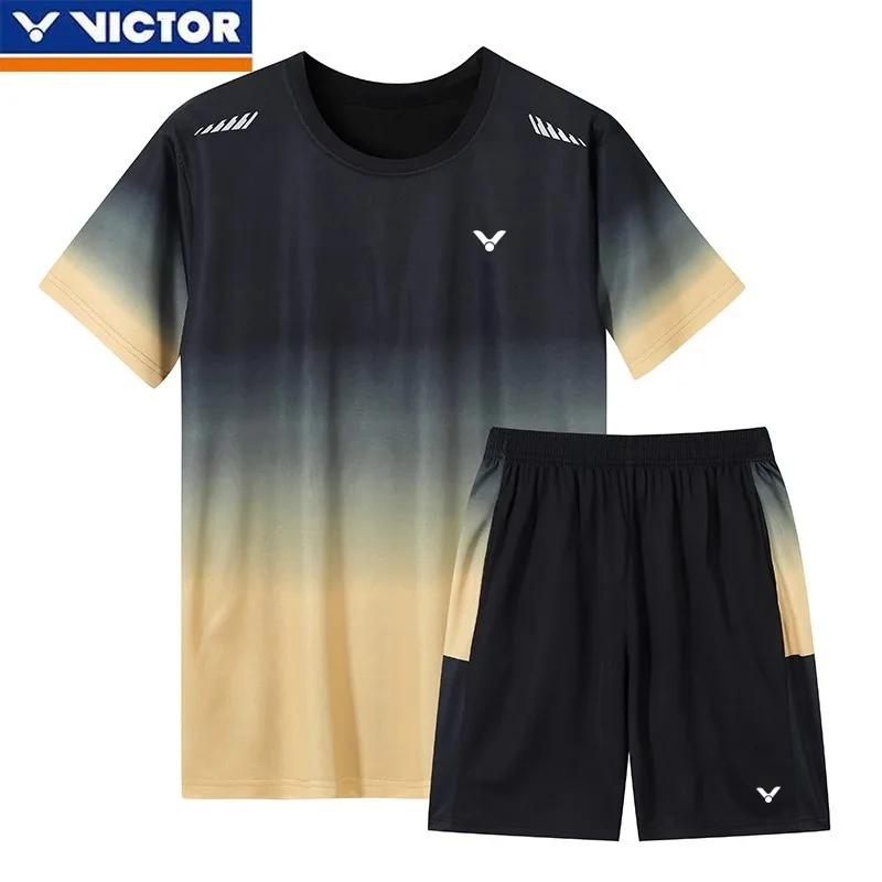VICTOR Badminton Men's Women's Outdoor Sports Ice Smooth Quick Drying Breathable Sweat Absorbing Comfortable Elastic Set