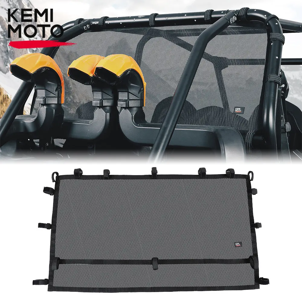 KEMIMOTO Rear Window Net Soft Window Mesh Sun Protection Net Compatible with Polaris RZR XP/XP 4 1000, XP/XP 4 Turbo 2014-2023