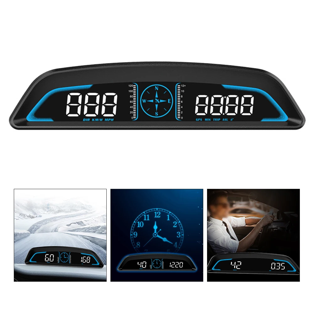 운전 안전 GPS 속도계 5.5 인치 LCD HUD 디스플레이 운전 인식 자동 밝기 조정 피로 알림