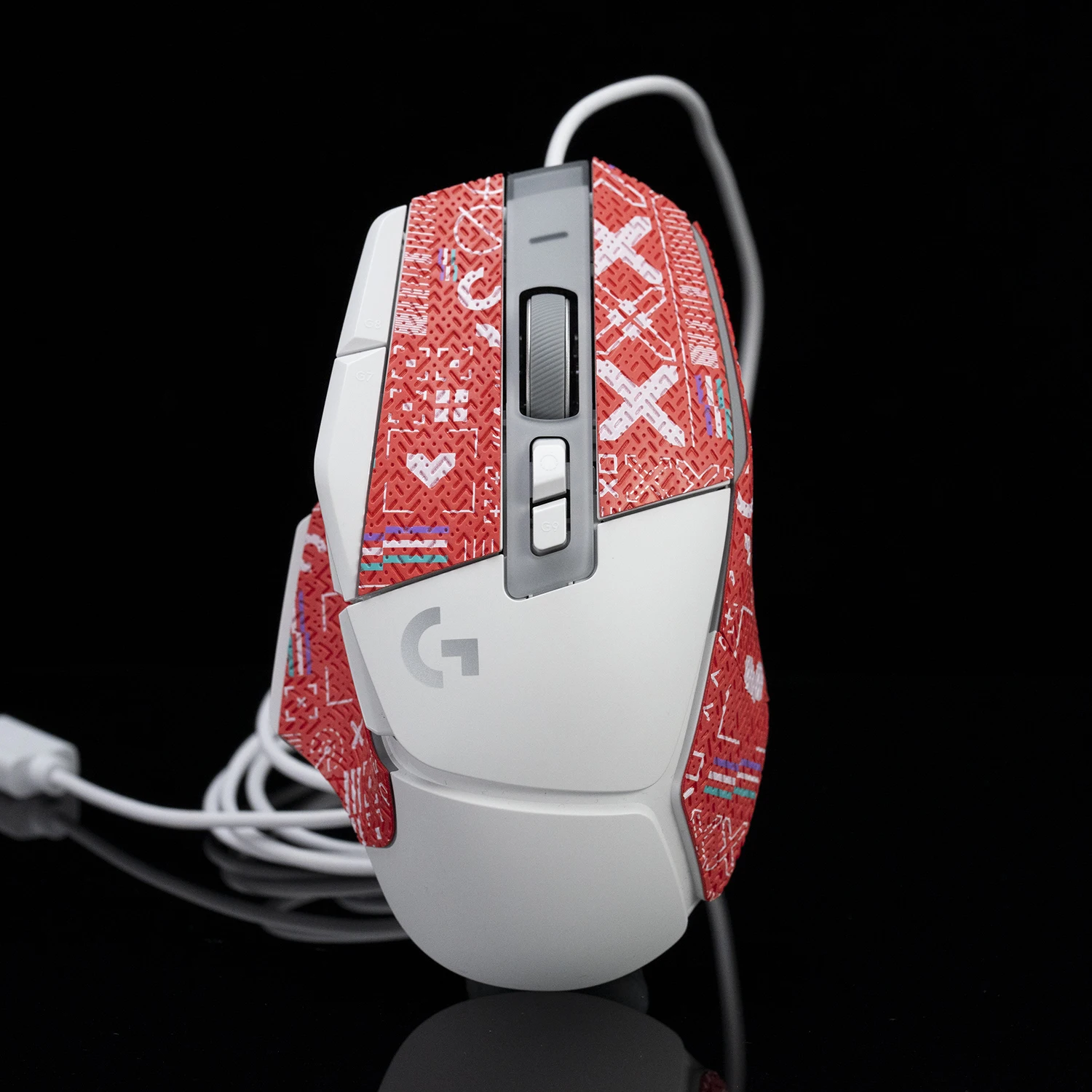Btl-mouse sem Fio Grip Tape Skate Lizard Skin Adesivo para Logitech G502x G502 x Lightvelocidade com Fio Antiderrapante Suor Choque - Imagem 4