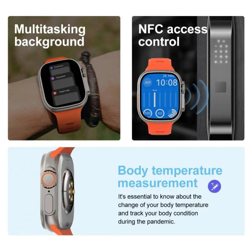 Ʈ 8 Ʈ ð 49MM GPS NFC  ׼  м Smartwatch ø 8  ȭ   ƮϽ 