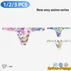 1/2/3PCS Man Thongs Underwear Hot Sale Modal Graffiti Printed Sexy Men Underpant Quick Dry Slip Panties Jockstrap Men's Thongs