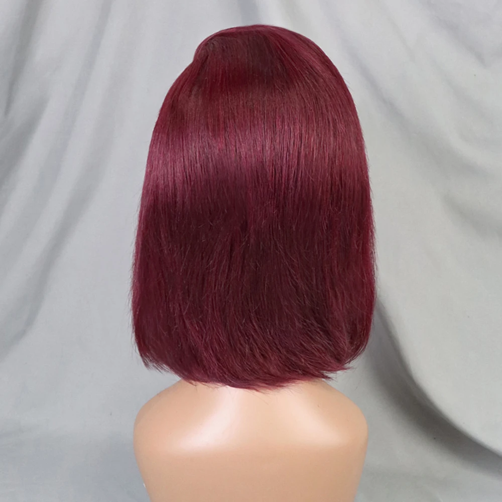 13x4 Lace Front Human Hair Wig 180% Density Straight Bob Human Hair Wig Frontal Wigs for Women