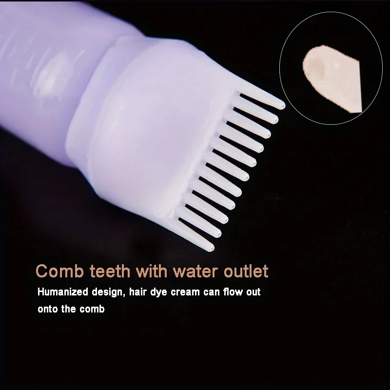 Silicone Hair Comb & Applicator Bottle Set with Shampoo Brush