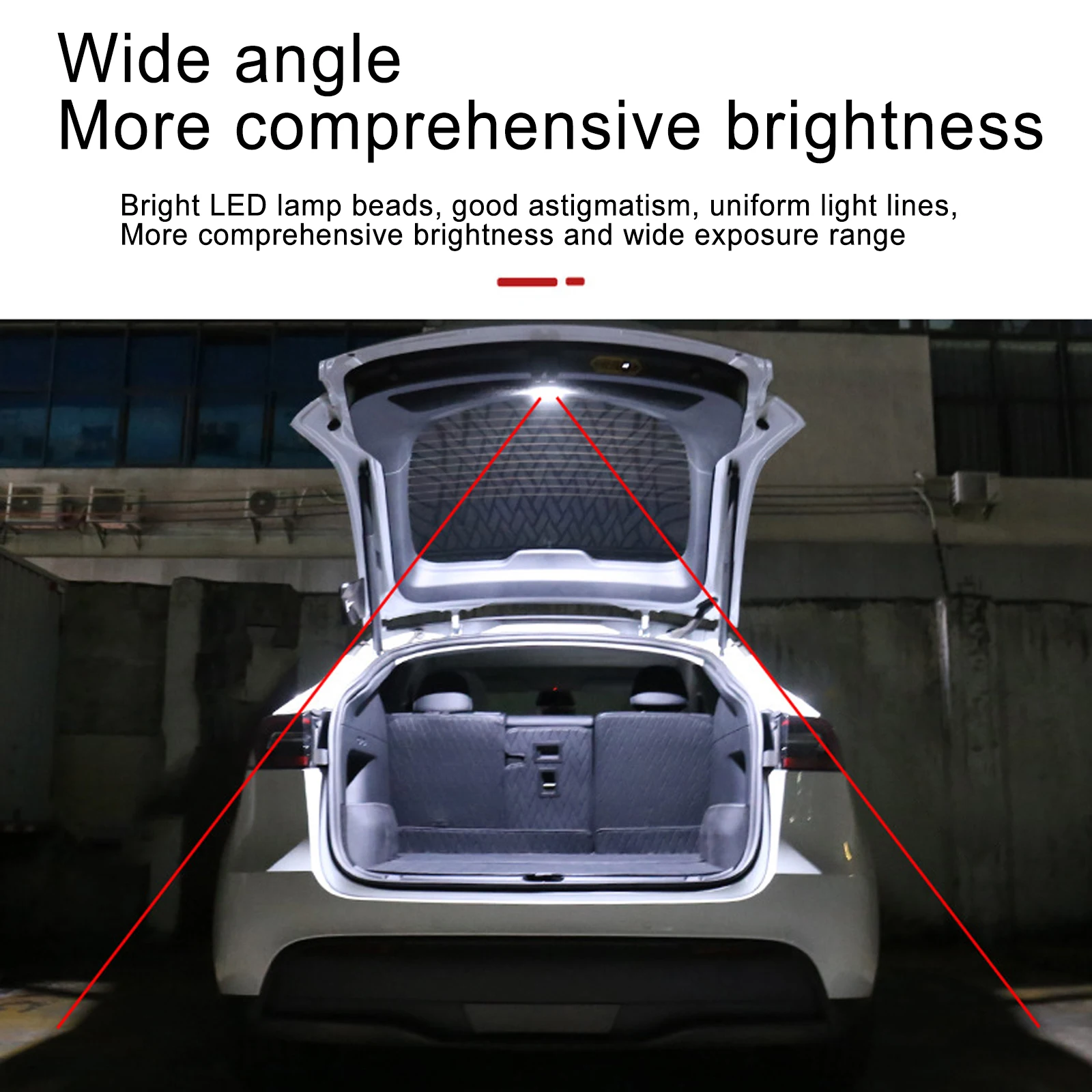 Car 48 Led Lights Interior Luggage Trunk Boot Lighting Lamp For Tesla Model Y Interior Replacement Parts Dropship 자동차용품 신기한 베스트