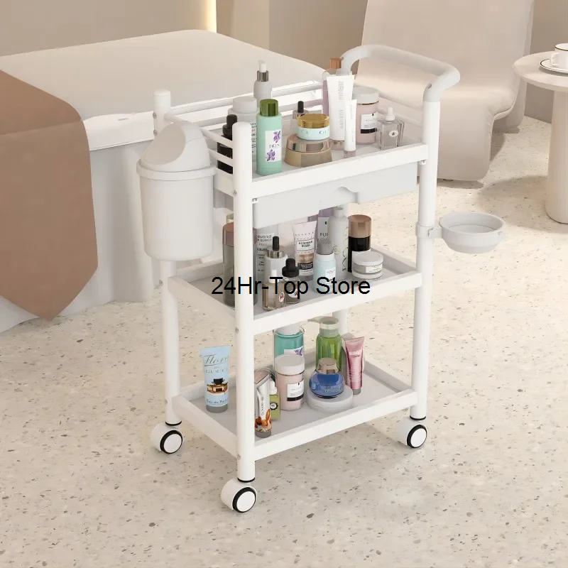 Parrucchiere Rolling Salon Trolley Tool Manicure Spa Cosmetic Salon Trolley Tattoo Lash Carrito Auxiliar Salon Furniture Wkst