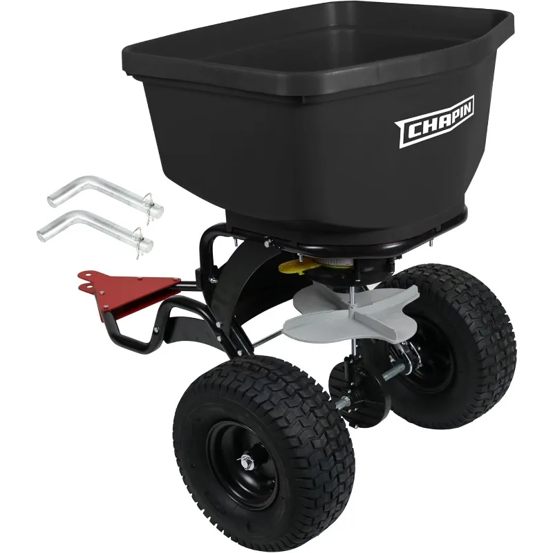 Chapin 8622B Made in The USA 2.2 Cubic feet Tow and Pull Behind Spreader with Auto-Stop Dual Impeller That Stops When Not Moving