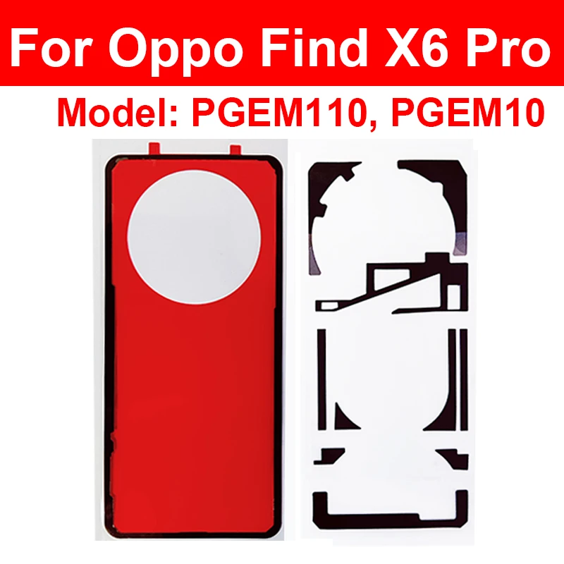 Volledige Set Voor Oppo Vondst X 3X5X5X6 Pro Achterzijde Accu Deur Behuizing Cover Zelfklevende Sticker Vervangen