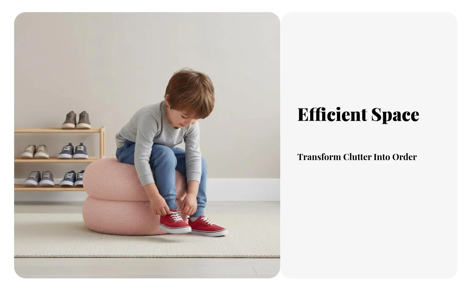 Cushy Macaron Pouf Soft Texture Low Stool Versatile Minimalist Design for Families, Adults, Bedroom
