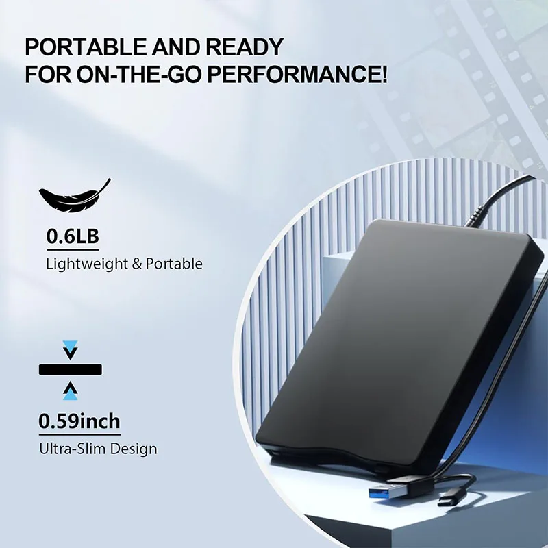 Floppy Disk Reader External Floppy Drive USB Type-C 3.5 inch Disk Drive for Laptop PC Compatible with Windows Mac OS
