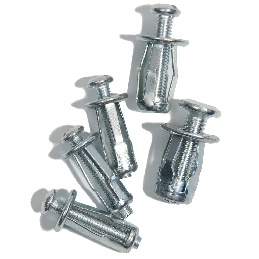 35PCS Jack Nuts Petal Nuts Expansion Nut Fixings M4 M5 M6 Dowels with Screws, Metal Jack set, Wall Anchors Assortment Kit f