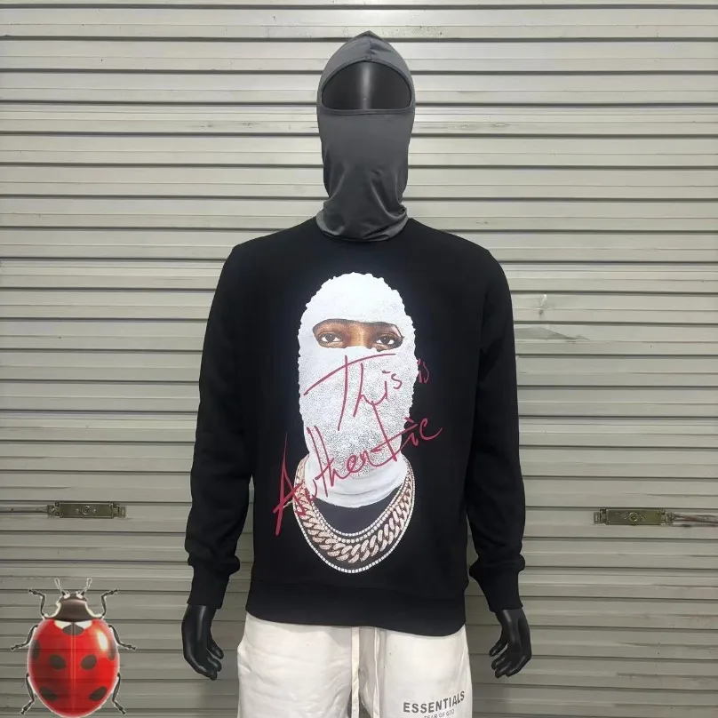 IH NOM UH NIT Signature Male Pearls Masked Print Sweatshirts Men Women Oversize Sweatshirts Hoodie Terry Clothes
