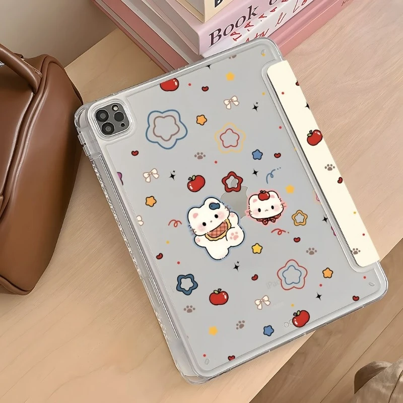 Rabbit Apple 3+Y Fold Acrylic Tablet Case - Enhanced Design with Durable Protection