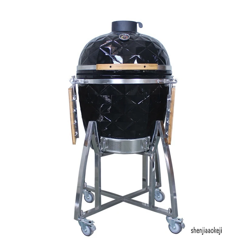 22-inch Household Charcoal Grill Home Sawdust Smoked Oven Smoked Bacon Stove European Style Detachable Barbecue Furnace 1pc honeycomb briquette furnace coal briquette oven charcoal stove firewood stove barbecue heating stove