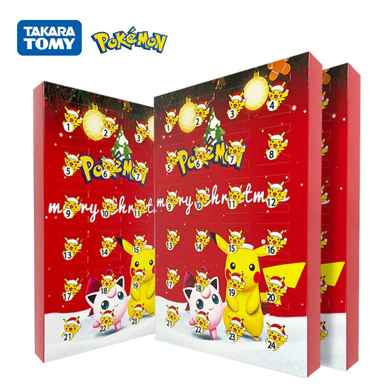 Pokemon Figures Christmas 2023 Calendario Dell'Avvento Box Figure Genuine Pikachu Anime Figure Giocattoli Per Bambini Pokemon Gift Box