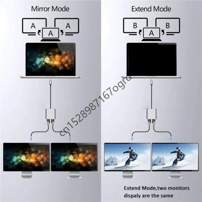USB C 이중 HDTV 어댑터 4K 60Hz 알루미늄 도크 다중 모니터 설정을위한 2/4 포트 634A