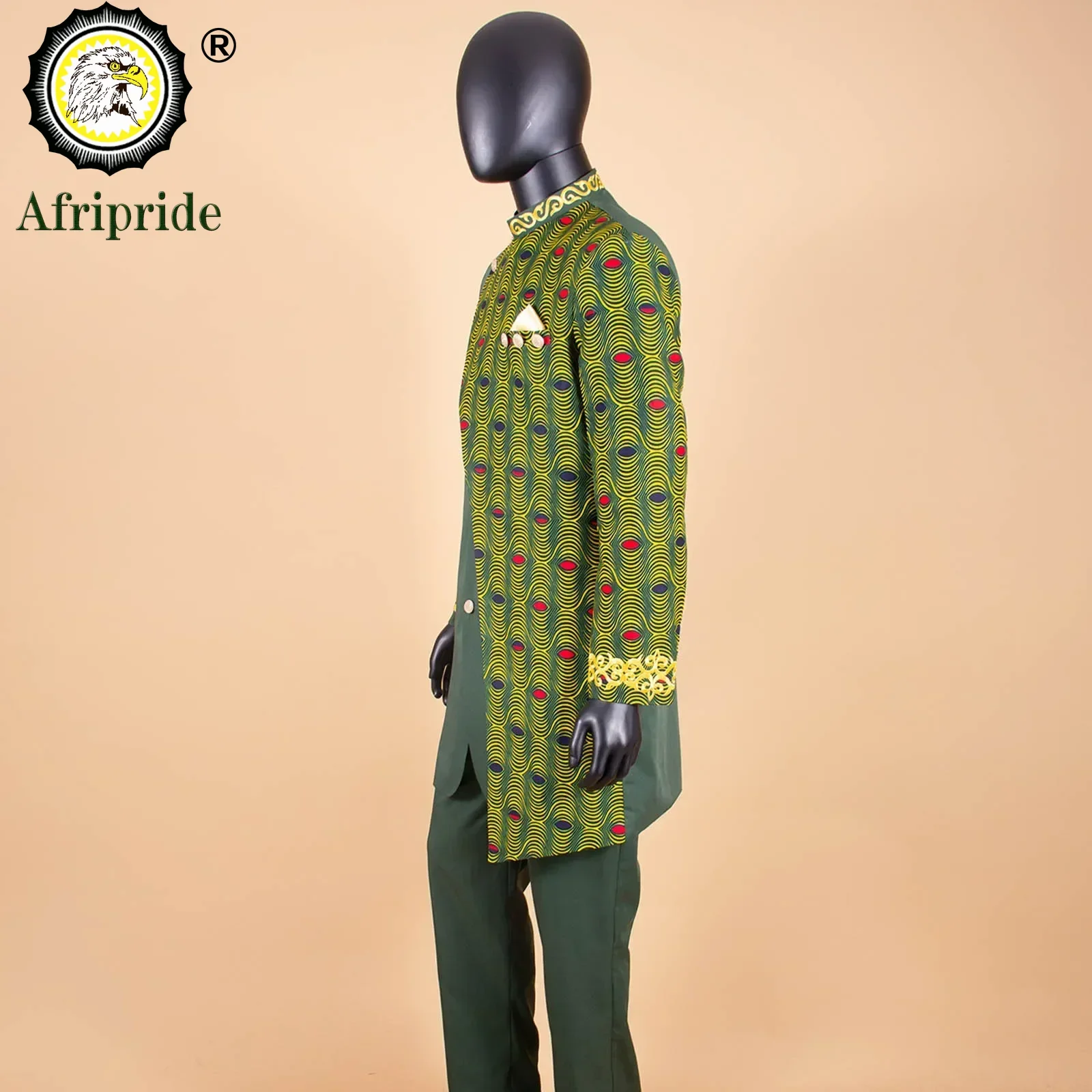 African Suits for Men Embroidery Print Blazer and Pants Set Business Dress Suit with Kerchief Party Wedding Evening A2316023 3