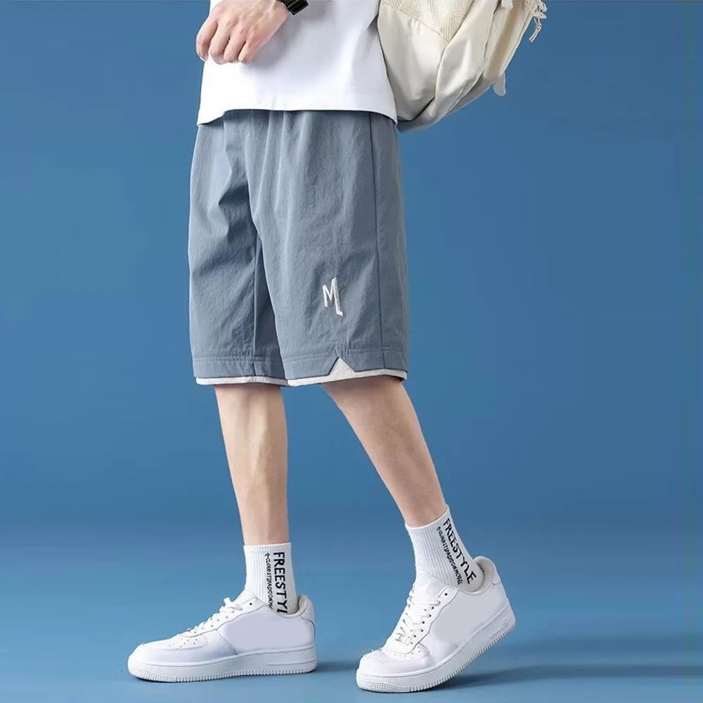 

Summer Embroidered Y2k Men Shorts Gym Sports Athletic Running Sport Fitness Men Beach Basketball Jogging Man Loose Short Pants