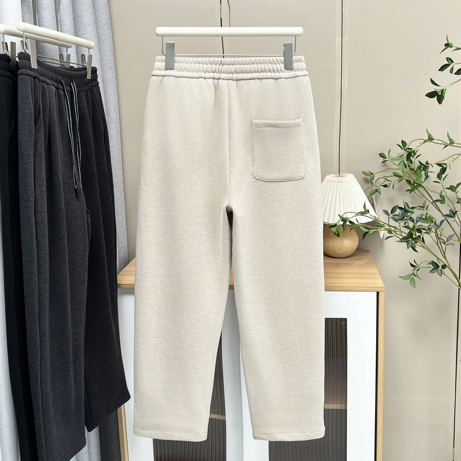 XXXXL Fashion Plus Size Women's Harem Pants 2025 Autumn/Winter New Simple Fleece Casual Warming Trousers 810