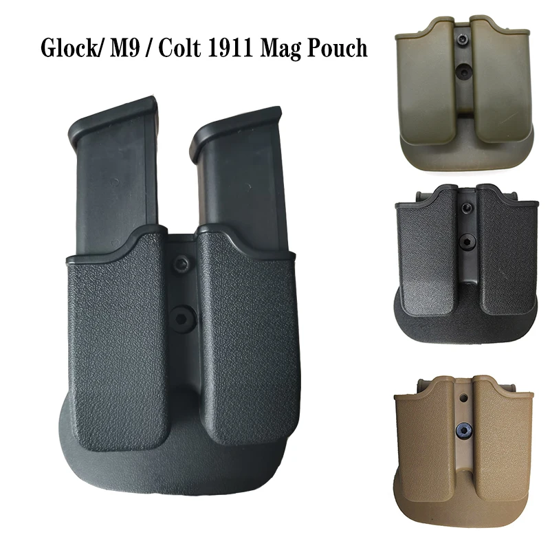 magazine pouch ammo pouch double dump pouch dump pouch ammunition bag hand gun holster tactical 9mm for Glock 17 Beretta M9 M92 Colt 1911