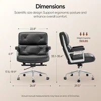 Black Genuine Leather Office Chair Gaming Chair Computer Swivel Gamer Live Ergonomic Chair Home Bedroom Sofa Armchairs Furniture 2