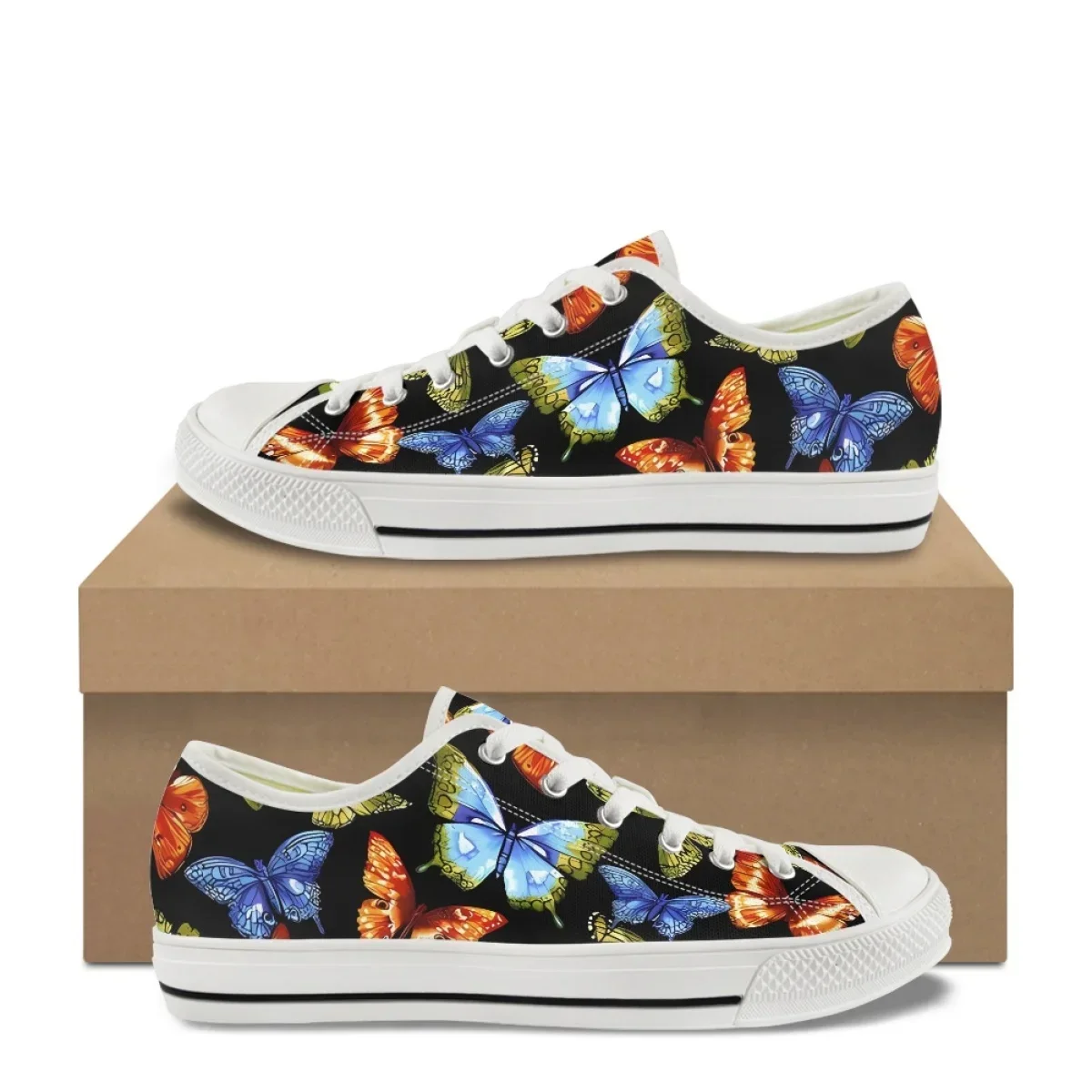 Beautiful Butterfly Shoes For Women Anti-slip Wear-resistant Round Toe Sport Ladies Shoe Custom Design Flat Zapatos Para Mujeres