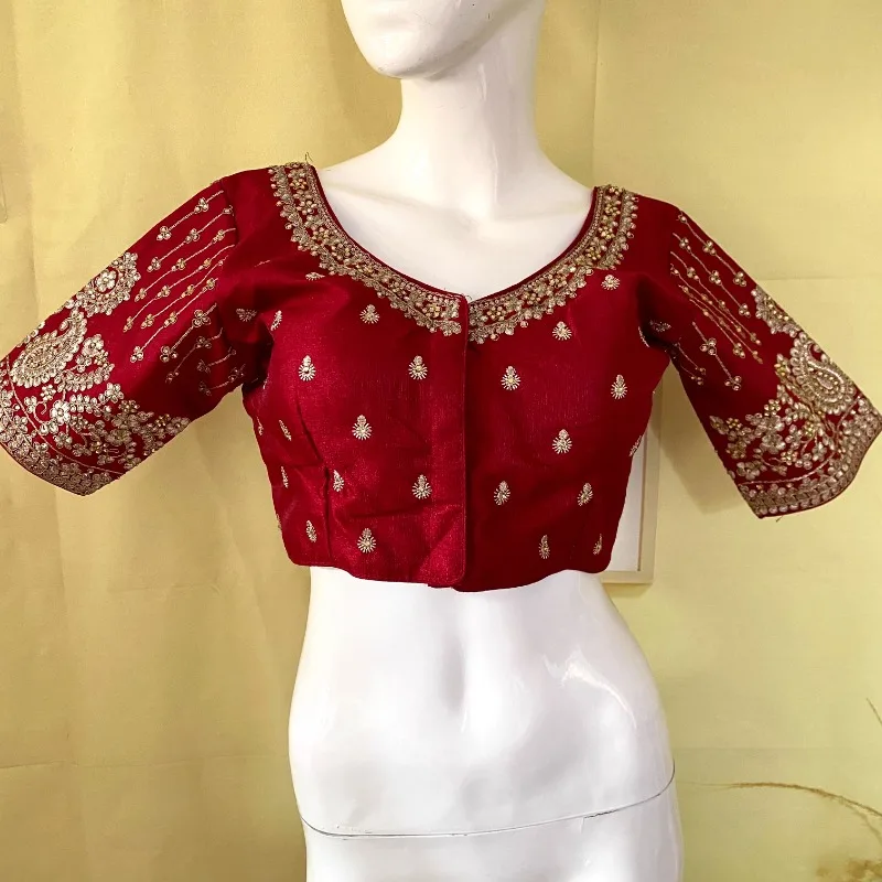 

Readymade Saree Blouse Designer Wedding Party Wear Sari Blouse Stitched Choli Tops Women