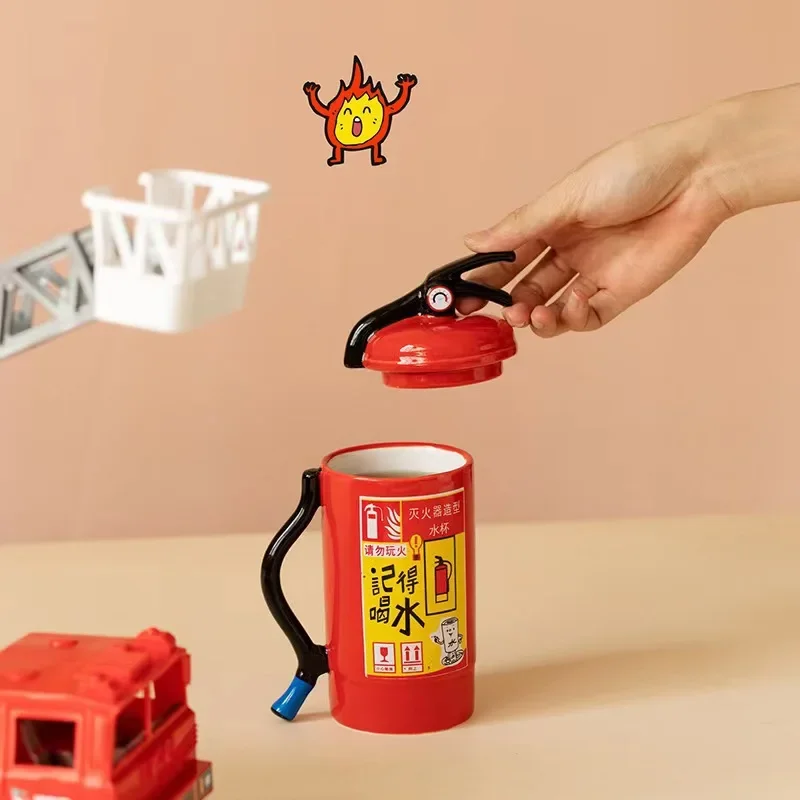 2025 Hot Handmade Ceramic Cup, Fire Design Water Cup, Gift Giving Creative Water Cup, Strange and Original Mug LIJIAO