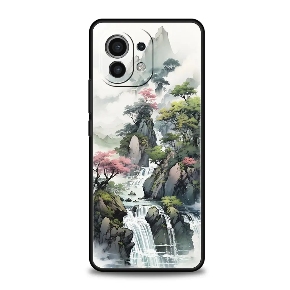 Landscape Art Phone Case, Vibrant Design Protective Cover