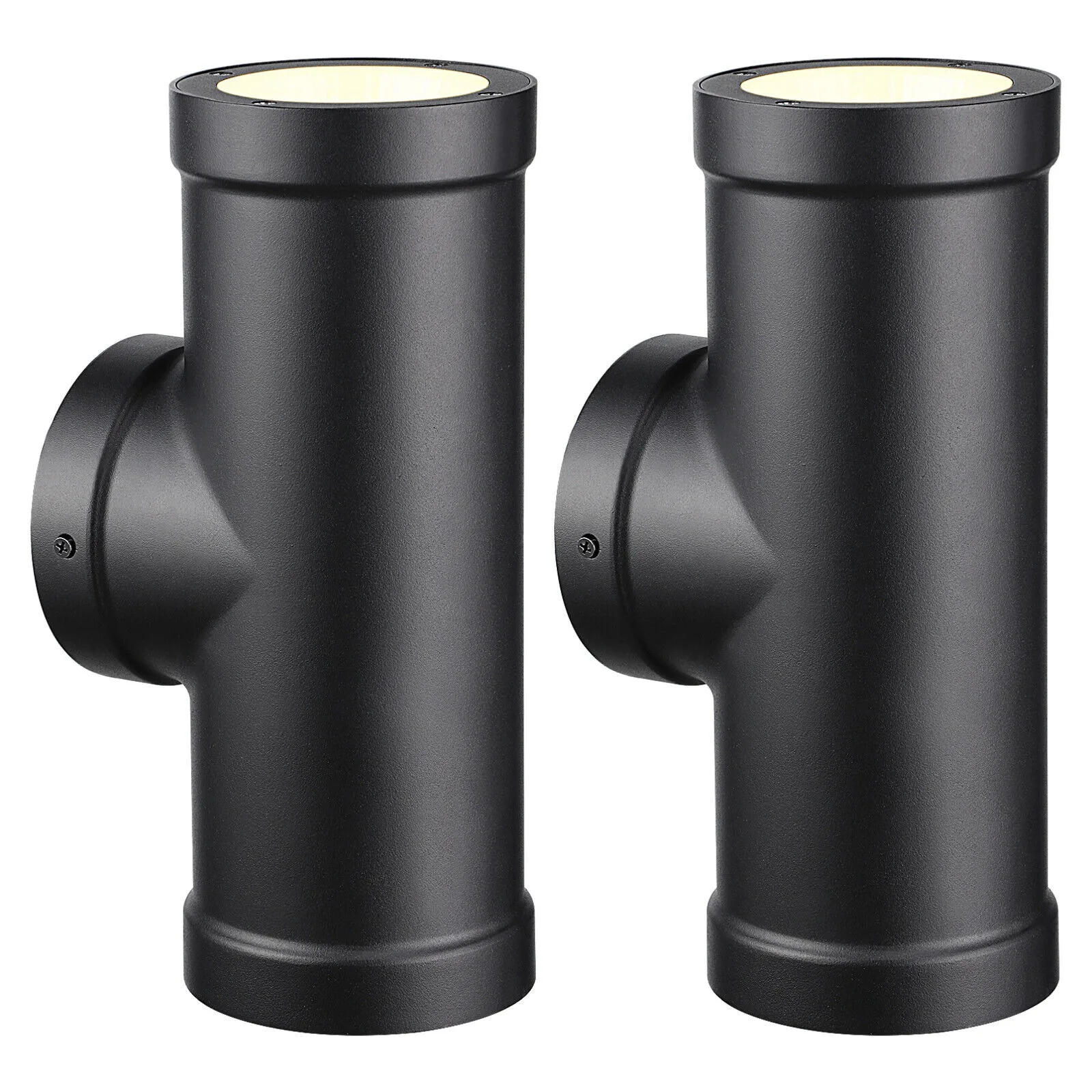 

US 2-Pack LED Cylinder Up Down Wall Light, 24W (120W Eqv.), 3000K Warm White