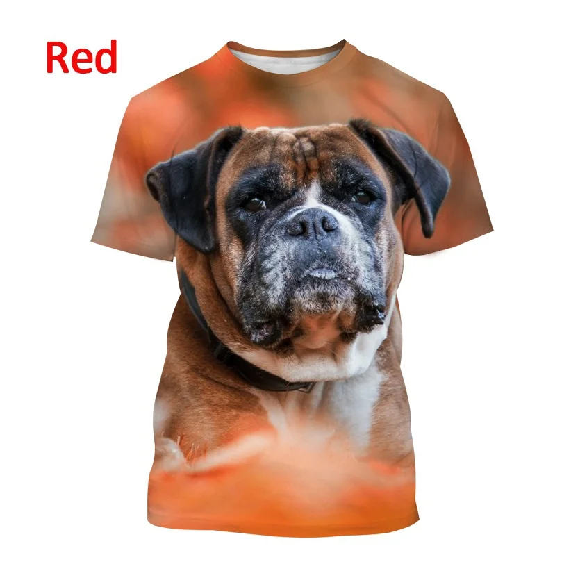 Vendita calda Boxer da uomo 3D T Shirt Cute Animal Puppy T Shirt