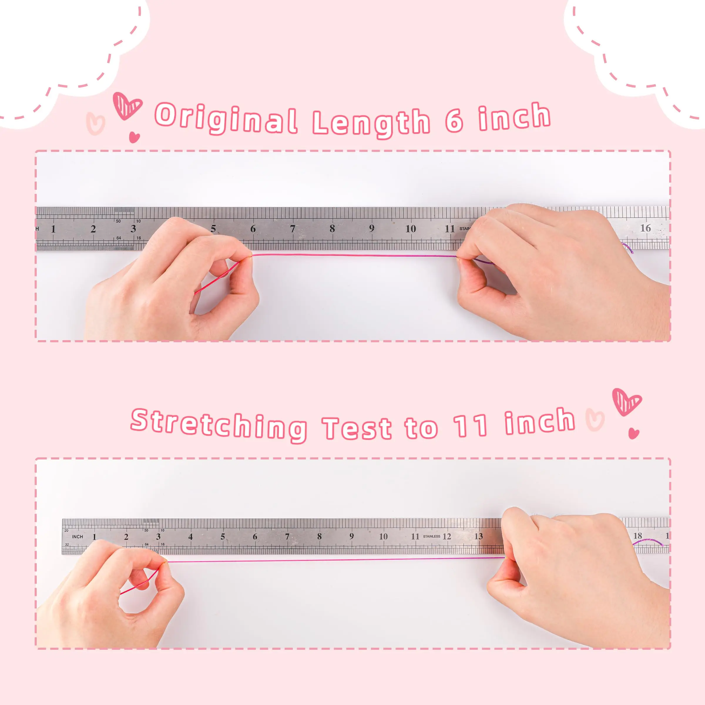 50 Meter 1 mm bunte elastische Schnur, mehrfarbig, dehnbar, Perlenschnur, DIY-Schmuckherstellung, Armbänder, Halsketten, handgefertigte Lieferungen – Detail 1