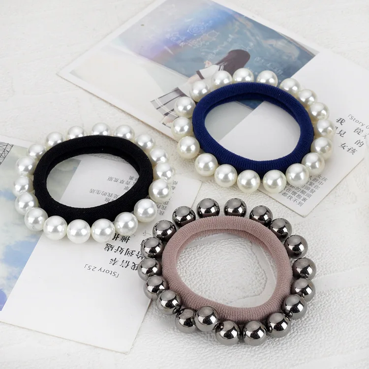 

New Korean Version of Pearl Hair Loop, Sweet and Headband Tied, Simple and Elegant Korean Girl Hair Loop Headwear