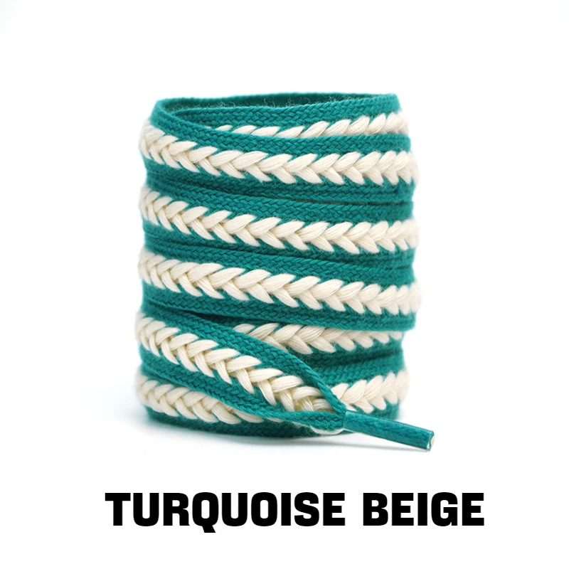1 Paar Mode Weizen Schnürsenkel 1,5 cm erweitern Turnschuhe flache Schnürsenkel Marke Baumwolle Schnürsenkel für Schuhe 120/140/160cm Schnürsenkel – Detail 19