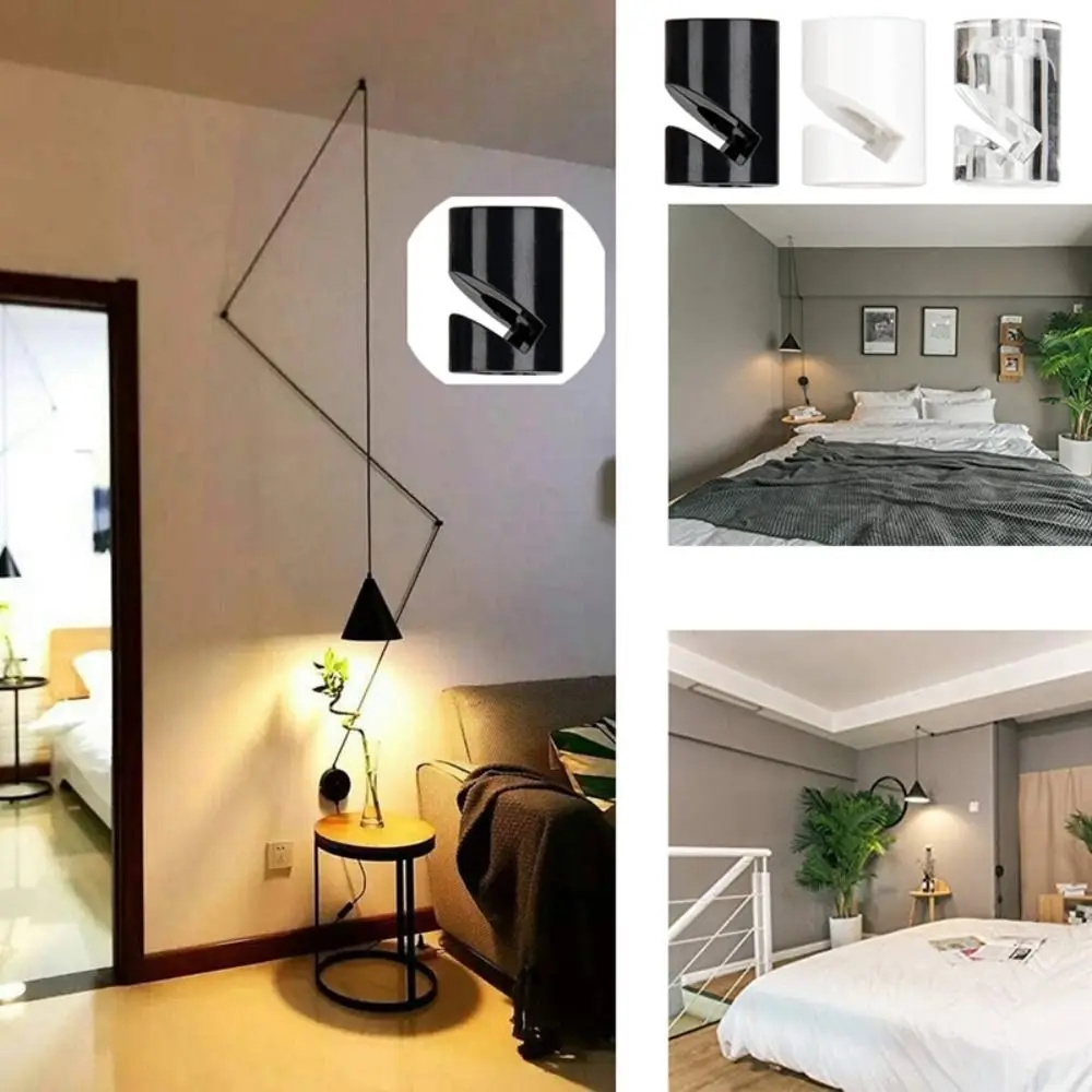 Plastic Pendant Light Cable Hook Black Lighting Fixture Power Cord Retainer Cable Organizer Chandelier Wire Shifter 1PC pendant light hook