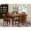 DUNO7-MAH-W Dudley 7 Piece Dining Set Consist of a Rectangle Solid Wood Table and 6 Kitchen Room Chairs, 36x60 Inch 2