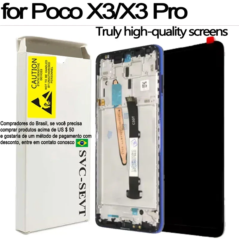 Original POCO X3 Pro LCD For Xiaomi POCO X3 NFC Lcd Display Touch