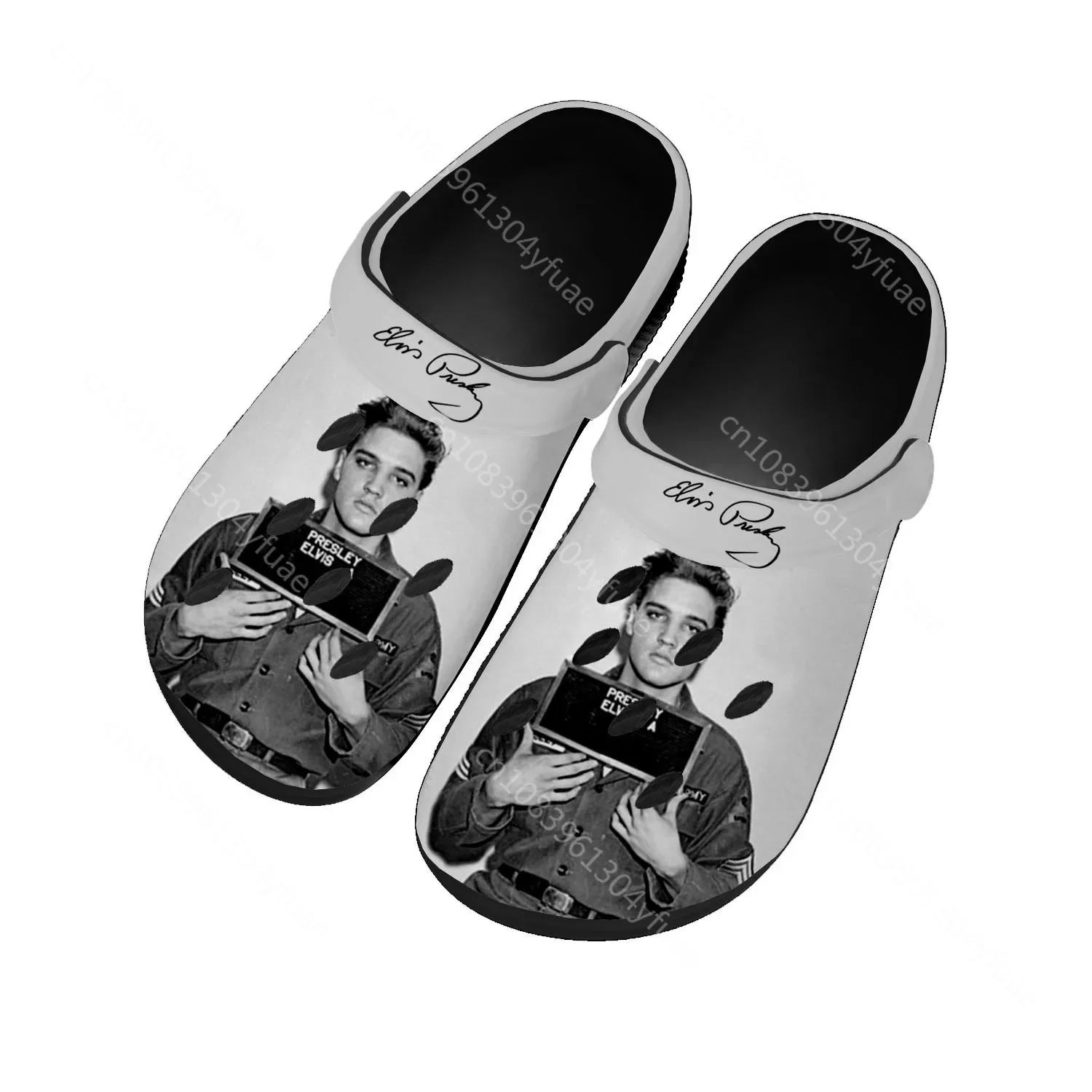 Elvis King Hillbilly Cat Home Clogs Custom Water Shoes Mens Womens Teenager Aaron Shoes Clog Breathable Hole Slippers Presley