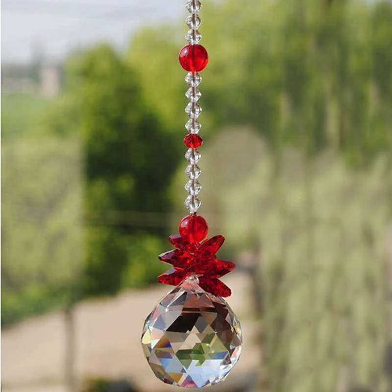 Crystal Rainbow Suncatcher Ball Prism Hanging Fengshui Pendant Window Ornament 20mm 30mm 40mm 1PCS