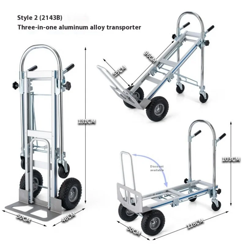Aluminum Heavy Duty Folding Hand Truck for Warehouse and Luggage