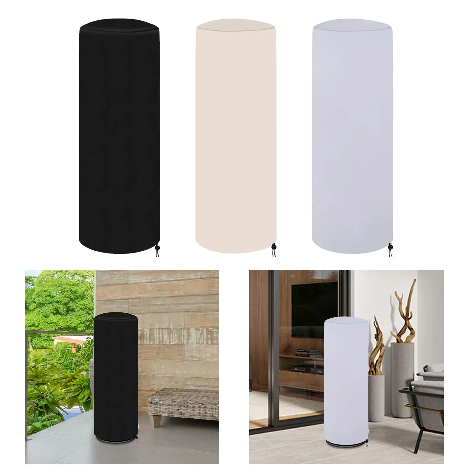 Patio Heater Cover with Zipper and Storage Bag