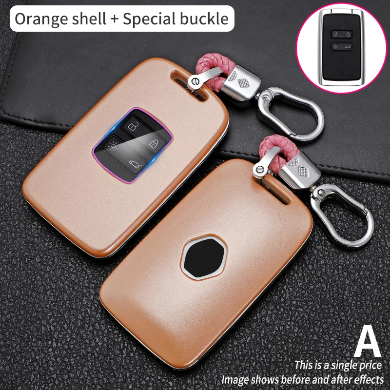 Portachiavi per auto per Renault Megane 3 Clio 4 5 Captur Trafic Kangoo Twingo Laguna Scenic 2022 copri chiave accessori per porta conchiglia - S5160f3461fac45c7b6b2f786586a5d152
