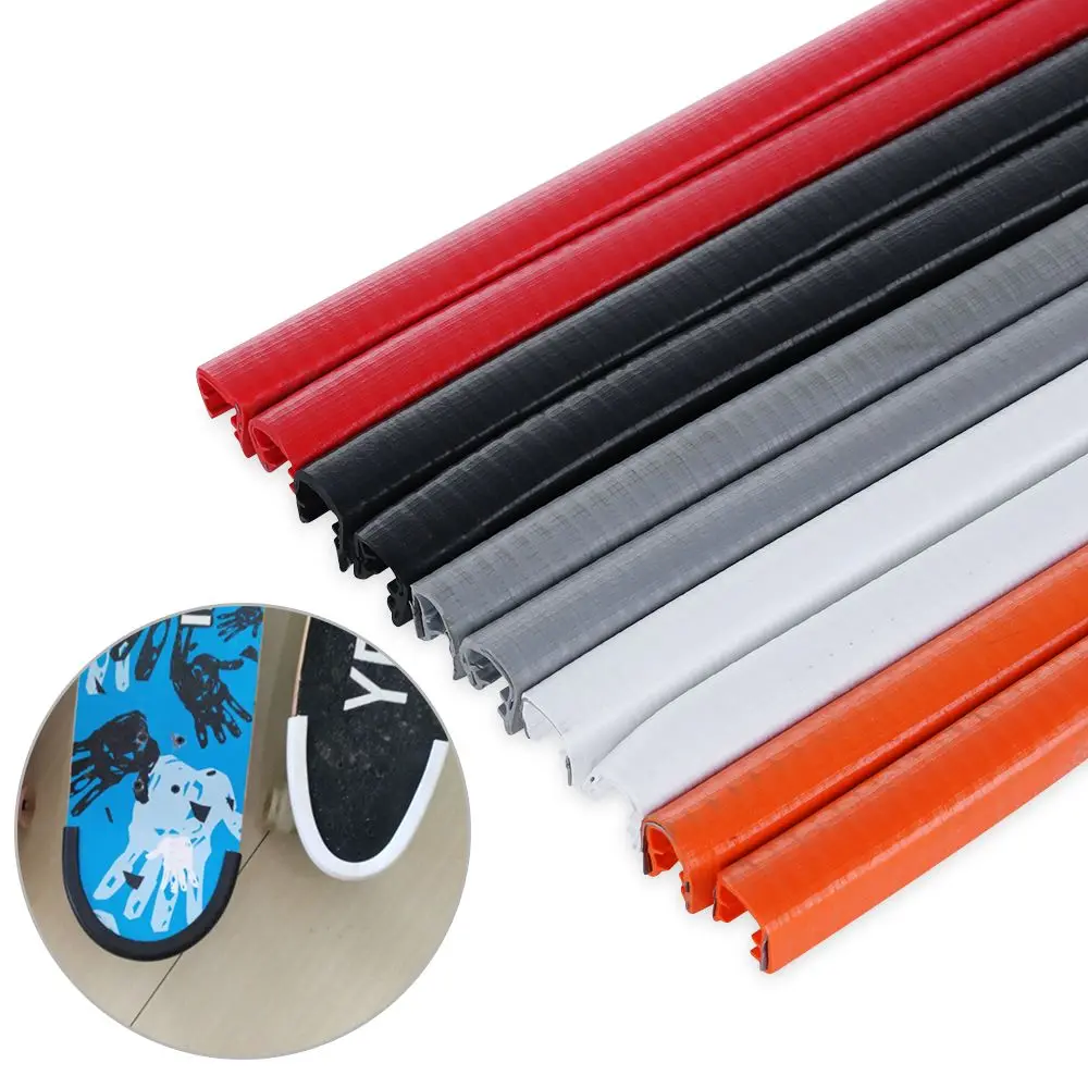 Fashion Rubber and Steel Bumpers Bump U Channel Design Crash Rubber Strip Skateboard Deck Guards Skateboards Protector