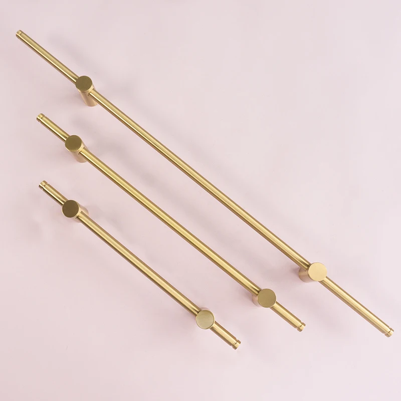

Furniture Pure Brass Decoration Gold Cabinet Bedroom Closet Wardrobe Bathroom Cabinet Drawer Nordic Style Adjustable Long Handle