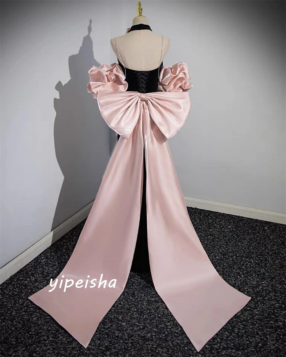 Prom Dress Saudi Arabia Elegant High Quality Spaghetti Strap A-line Quinceanera Dresses Bows Charmeuse Evening