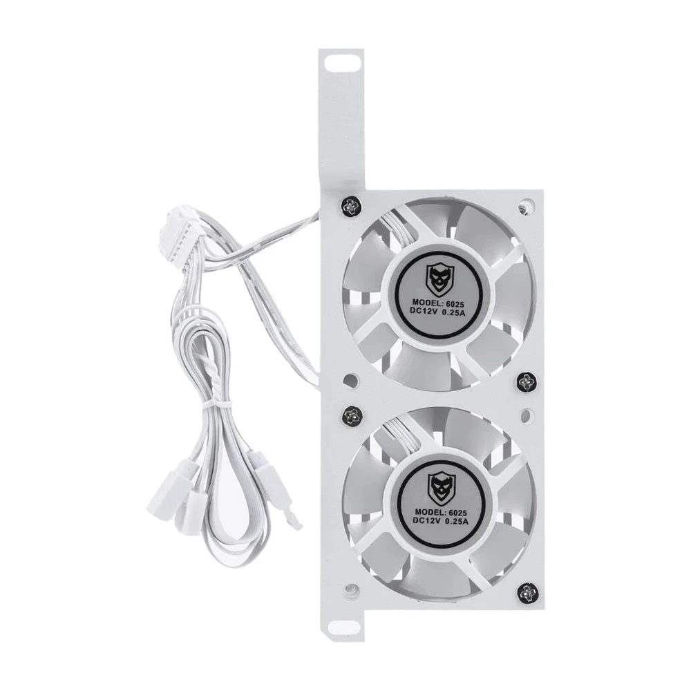 1PCS Heatsink Cooler For ARGB Syn Low Noise Cooling Fan with Dual 60mm Fan 6000-3600RPM 12V for DDR/DDR2/DDR3/DDR4/DDR5