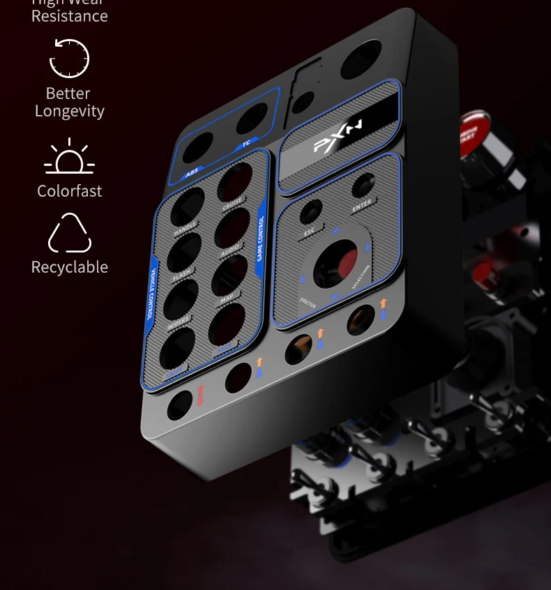 PXN CB1 Simulator Race Central Control Box Multifunctional Keys Control Box RGB
