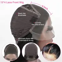 Perruque Bob Lace Front Wig péruvienne Remy naturelle-ALIPEARL, cheveux courts, Deep Wave, 13x4, pre-plucked, pour femmes africaines 6